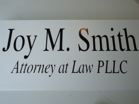 Joy M Smith office sign